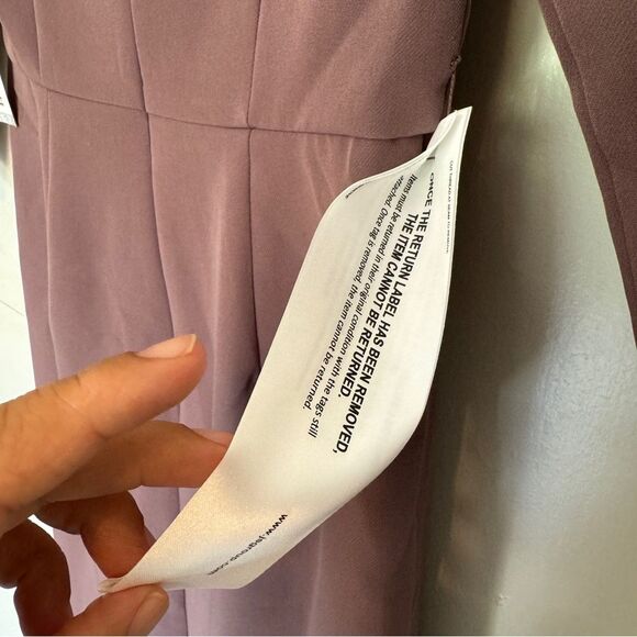 KAY UNGER Anya Asymmetric Crepe Midi-Dress - Mink color, Size 4 - Picture 15 of 16